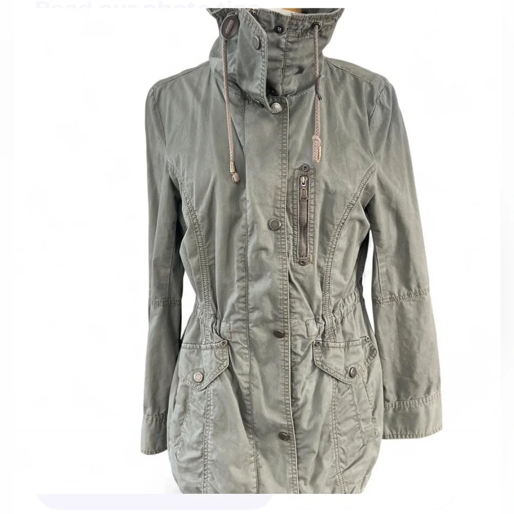 Andrew Marc Olive Field Jacket with Zip Front Size Small